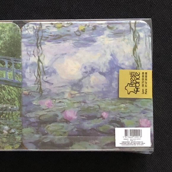 Presti France Cork Backed Coasters - Set of 6 Monet Impressionists Painters - Picture 8 of 10